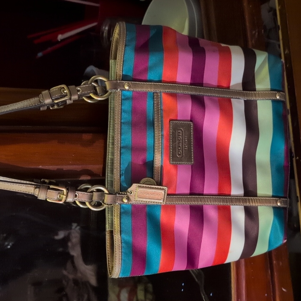 Multi-color coach purse like new